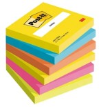 15537-PACK 6 BLOCS 100 HOJAS NOTAS ADHESIVAS 76X76MM COLECCION ENERGETIC 654-TFEN POST-IT 7100296019