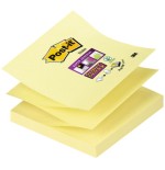 15559-PACK 12 BLOCS 90 HOJAS Z-NOTES ADHESIVAS 76X76MM SUPER STICKY CANARY YELLOW CAJA CARTON R330-12SS-CY POST-IT 71002