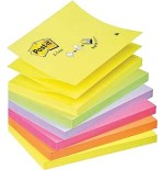 15562-PACK 12 BLOCS 100 HOJAS Z-NOTES ADHESIVAS 76X76MM COLORES SURTIDOS FLUOR R330-NR POST-IT 7100290154