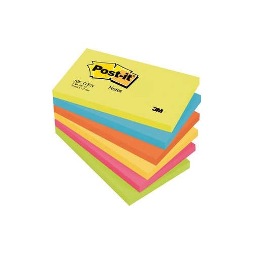 15574-PACK 6 BLOCS 100 HOJAS NOTAS ADHESIVAS 76X127MM COLECCION ENERGETIC 655-TFENN POST-IT 7100172314