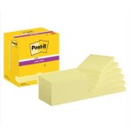 15575-PACK 12 BLOCS 90 HOJAS NOTAS ADHESIVAS 76X127MM SUPER STICKY CANARY YELLOW CAJA CARTON 655-12SSCY-EU POST-IT 71002
