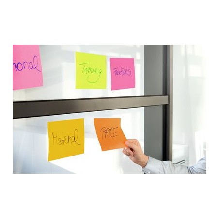 15587-PACK 4 BLOCS 45 HOJAS NOTAS GRANDES ADHESIVAS 203X152MM SUPER STICKY COLORES SURTIDOS NEON 6845-SSP POST-IT 710023
