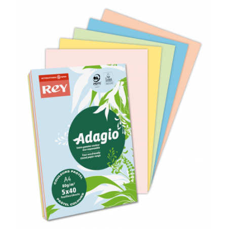 1560-PAQUETE 500H PAPEL 80GR A4 VERDE HOJA ADAGIO 40002469