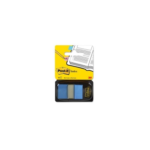 15618-BLISTER DISPENSADOR 50 MARCADORES INDEX AZUL BRILLANTE 25,4X43,2MM 680-23 POST-IT 7000144930