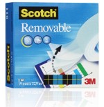 15634-ROLLO CINTA INVISIBLE REUTILIZABLE 19 MM X33M CAJA CARTON 811/1933 SCOTH 7000029163