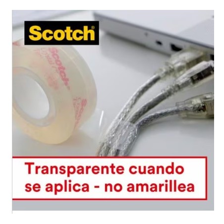 15648-ROLLO CINTA SUPERTRANSPARENTE 19MM X 7,5M CRYSTAL CON DISPENSADOR 6-1975D SCOTH 7100086309