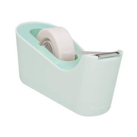 15659-DISPENSADOR PORTARROLLOS C18 DE SOBREMESA COLOR MENTA CON ROLLO CINTA INVISIBLE 19MM X 33M MAGIC C18-M SCOTH 71001