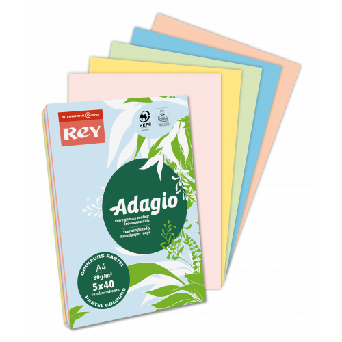 1566-PAQUETE 500H PAPEL 80GR A4 CHAMOIS CREMA ADAGIO 40002460