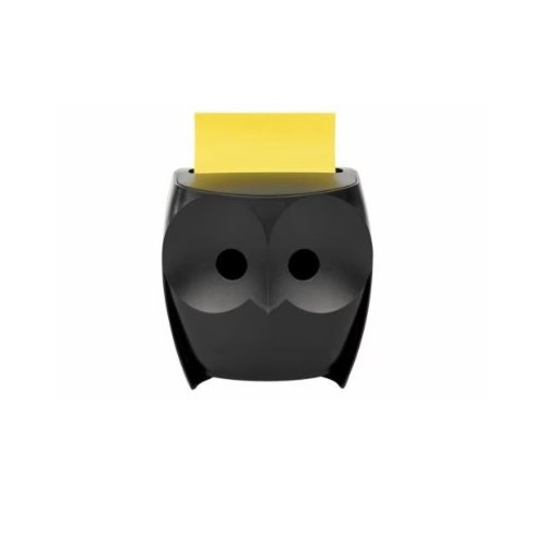 15664-PACK DISPENSADOR Z-NOTES BUHO NEGRO + 2 BLOCS 45 HOJAS 76X76MM POST-IT SUPER STICKY Z-NOTES OWL-330 SCOTH 71003223