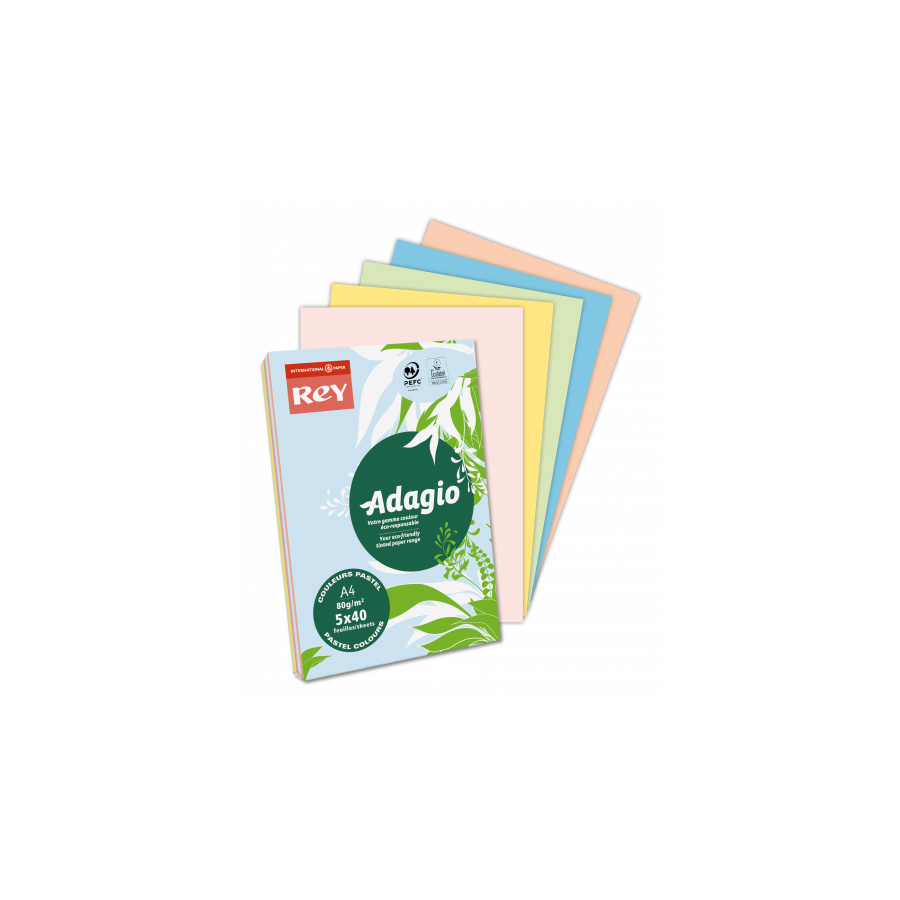 1570-PAQUETE 500H PAPEL 80GR A3 AZUL PALIDO ADAGIO 156237