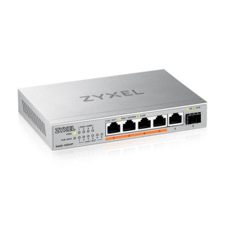 15794-Zyxel XMG-105HP No administrado 2.5G Ethernet (100/1000/2500) Energia sobre Ethernet (PoE) Plata
