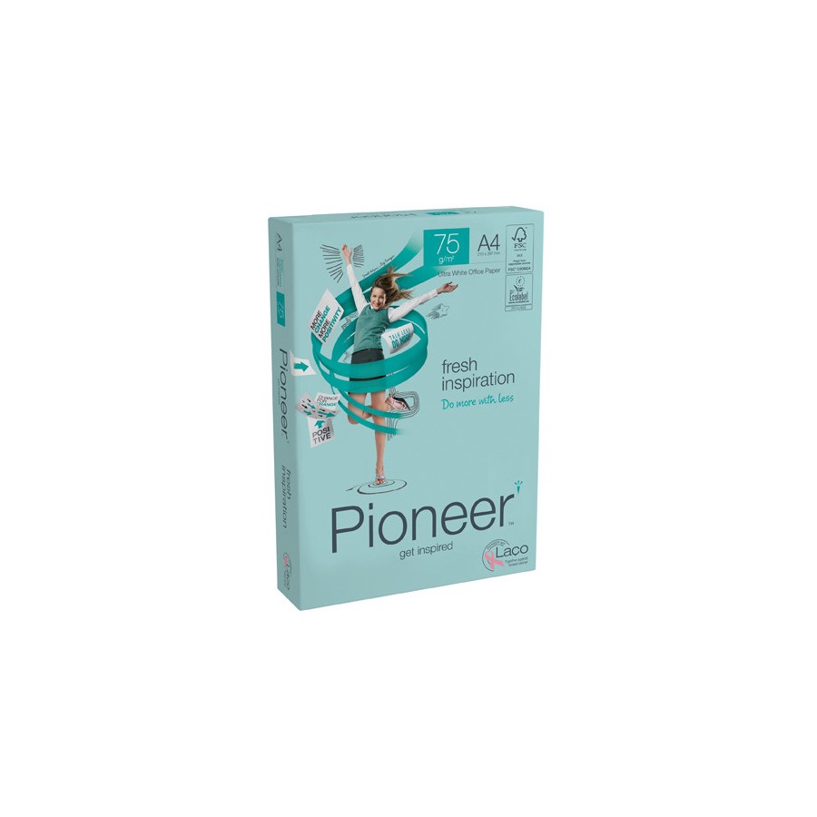 15835-PAQUETE 500H PAPEL FRESH PREMIUM 75GR A4 PIONEER CIE 169 PIF0750040