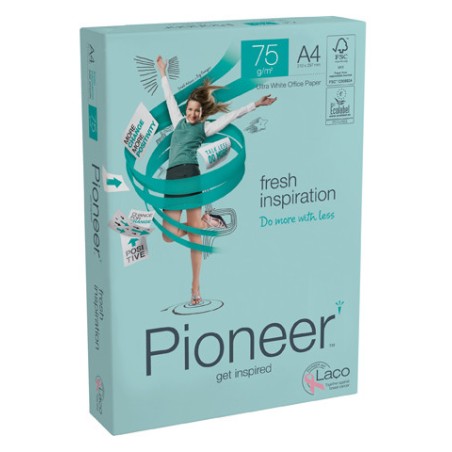 15835-PAQUETE 500H PAPEL FRESH PREMIUM 75GR A4 PIONEER CIE 169 PIF0750040