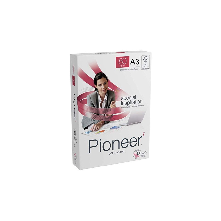 15837-PAQUETE 500H PAPEL SPECIAL PREMIUM 80GR A3 PIONEER CIE 169 PNR0800195