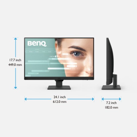 15875-MONITOR BENQ GW2790 (9H.LLTLJ.LBE) ) 27" IPS, FHD, 100HZ, 99% SRGB, 1300:1, 2X  HDMI 1X  DP, ALTAVOCES, VESA, EYE