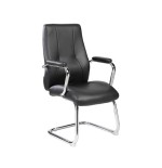 15916-SILLA CONFIDENTE IMITACION PIEL NEGRO ROCADA 985V22