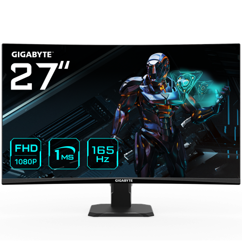 15987-GIGABYTE Monitor de juego GS27F 27" FHD - 1920 x 1080 (FHD), 165Hz, 1ms, 300 cd/m2, FreeSync Premium, compatible c