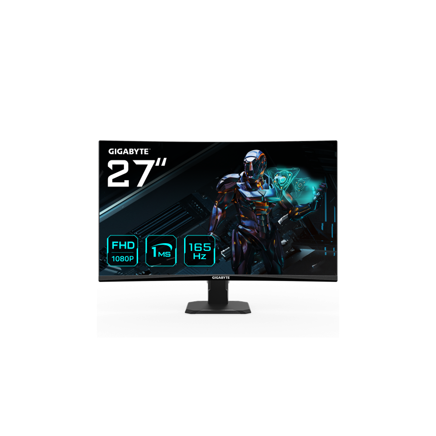 15987-GIGABYTE Monitor de juego GS27F 27" FHD - 1920 x 1080 (FHD), 165Hz, 1ms, 300 cd/m2, FreeSync Premium, compatible c