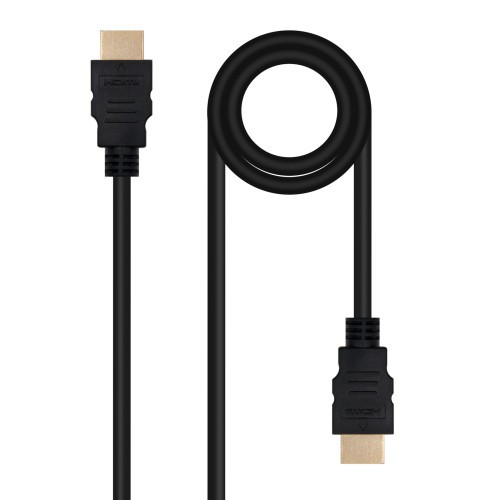 16024-Nanocable Cable HDMI V2.0 4K@60Hz 18Gbps A/M-A/M, 1 m, Negro