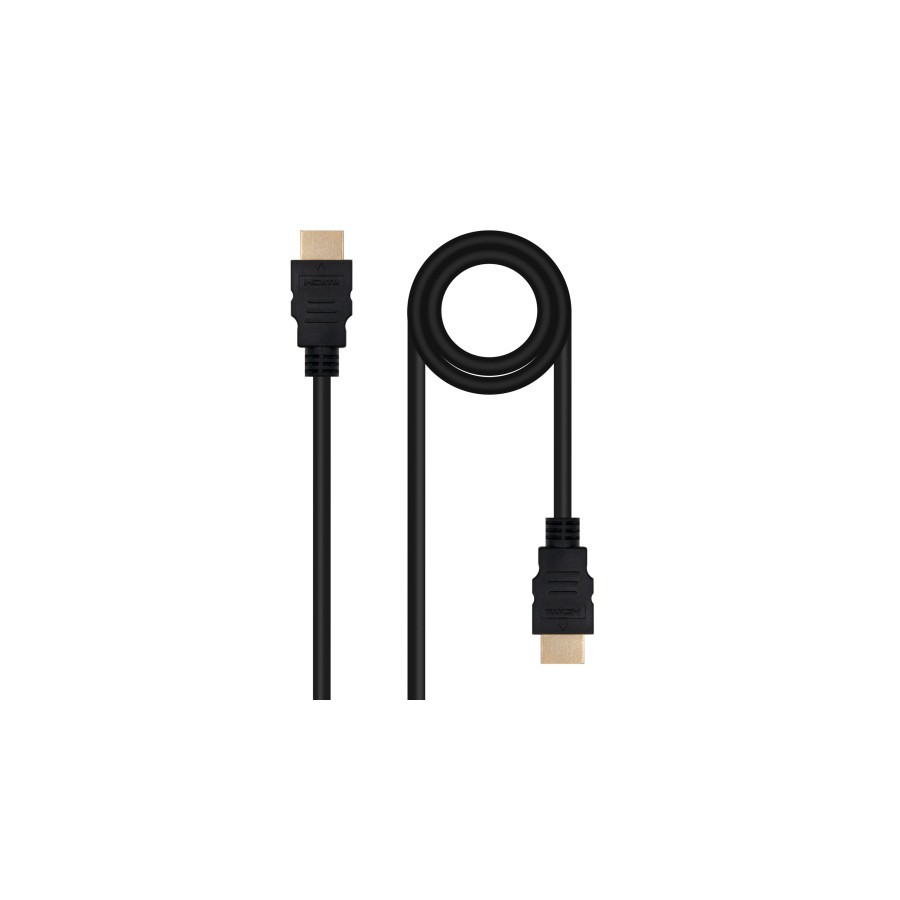 16024-Nanocable Cable HDMI V2.0 4K@60Hz 18Gbps A/M-A/M, 1 m, Negro