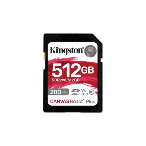 16033-Kingston Technology Canvas React Plus 512 GB SDXC UHS-II Clase 10