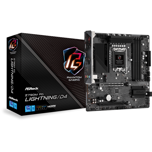 16045-Asrock Z790M PG Lightning/D4 Intel Z790 LGA 1700 micro ATX