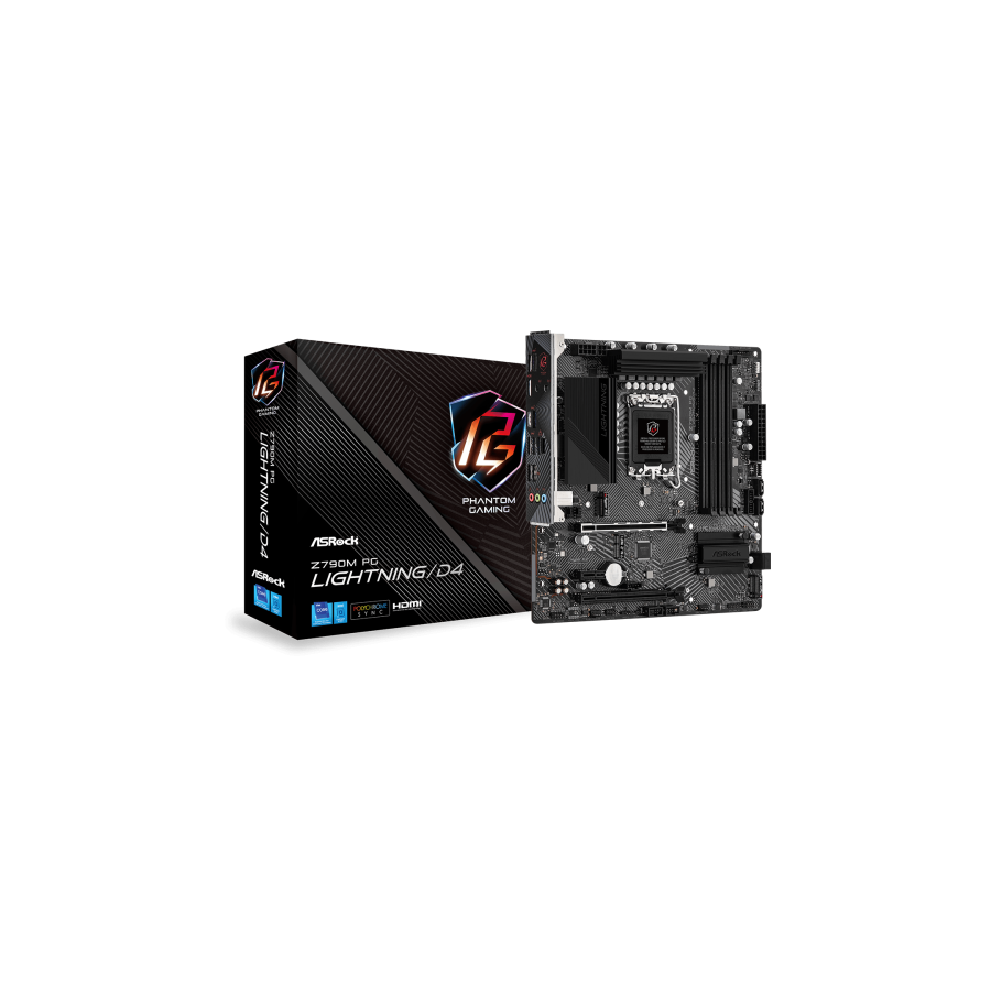 16045-Asrock Z790M PG Lightning/D4 Intel Z790 LGA 1700 micro ATX