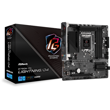 16045-Asrock Z790M PG Lightning/D4 Intel Z790 LGA 1700 micro ATX