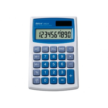1608-CALCULADORA DE BOLSILLO DE 10 DIGITOS MODELO 082X SOLAR / PILA IBICO IB410017