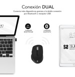 16093-SUBBLIM Raton CURVE ERGO DUAL MOUSE BATTERY BLACK