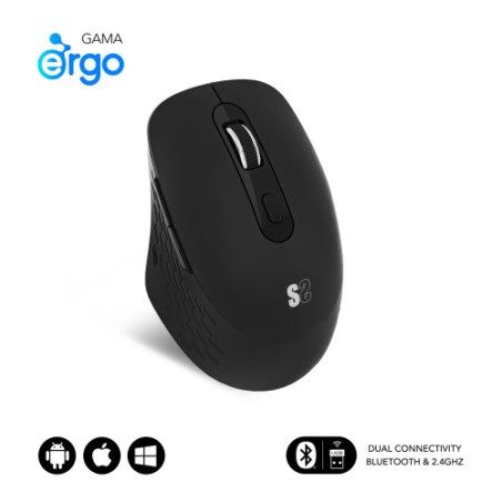 16096-SUBBLIM Raton CURVE ERGO DUAL MOUSE BATTERY BLACK