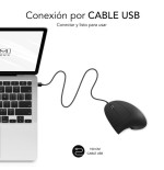 16101-SUBBLIM Raton GLIDE VERTICAL ERGO WIRED MOUSE BLACK