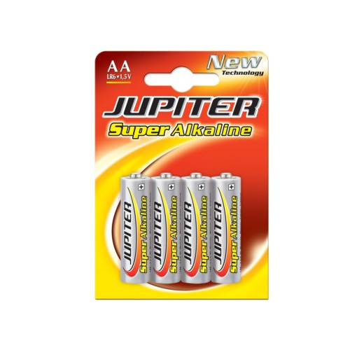 16303-BLISTER 4 PILAS ALKALINAS LR6 - E91 (AA) 318994 JUPITER 040306