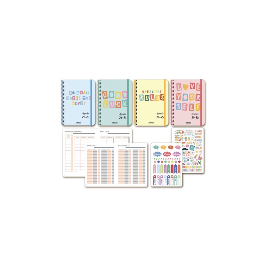 16308-AGENDA ESCOLAR 2024-2025 FOIL 4o DIA/PAGINA TAPA CARTON INGRAF 332237