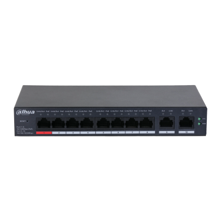 16312-(DH-CS4010-8ET-110) DAHUA SWITCH 10 PUERTOS CLOUD MANAGEMENT 8 POE