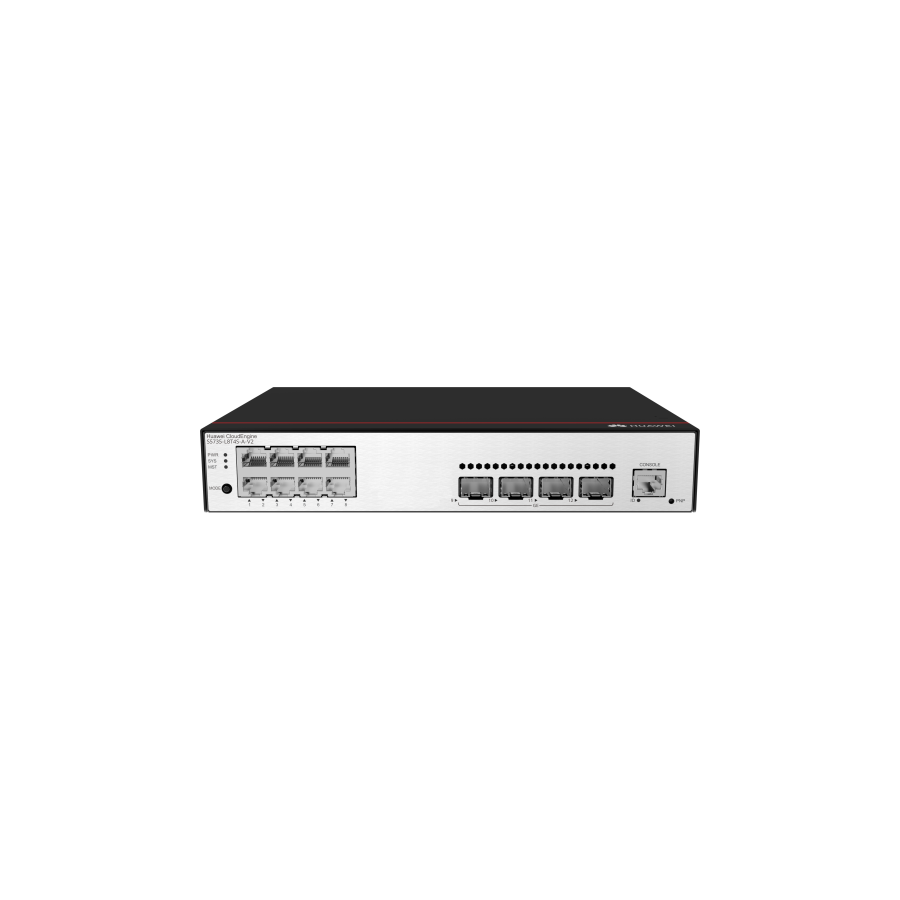 16315-Huawei CloudEngine S5735-L8T4S-A-V2 Gestionado L3 Gigabit Ethernet (10/100/1000) 1U Negro, Plata