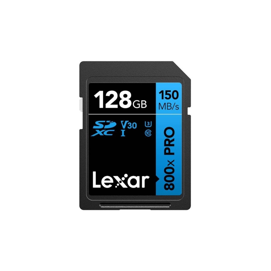 16321-LEXAR 128GB PROFESSIONAL 800X PRO SDXC UHS-I CARDS,  UP TO 150MB/S READ 45MB/S WRITE C10 V30 U3