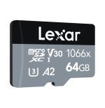 16332-Lexar Professional 1066x microSDXC UHS-I Cards SILVER Series 64 GB Clase 10