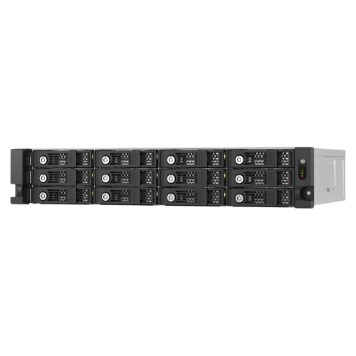 16390-QNAP TL-R1200PES-RP caja para disco duro externo Carcasa de disco duro/SSD Negro, Gris 2.5/3.5"