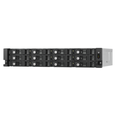 16390-QNAP TL-R1200PES-RP caja para disco duro externo Carcasa de disco duro/SSD Negro, Gris 2.5/3.5"