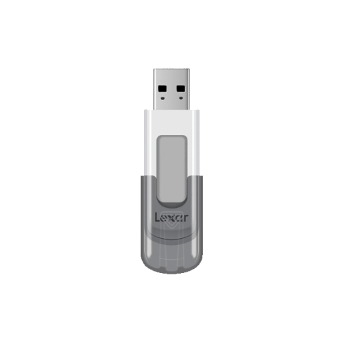 16397-Lexar JumpDrive V100 unidad flash USB 64 GB USB tipo A 3.2 Gen 1 (3.1 Gen 1) Gris, Blanco