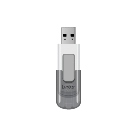 16397-Lexar JumpDrive V100 unidad flash USB 64 GB USB tipo A 3.2 Gen 1 (3.1 Gen 1) Gris, Blanco