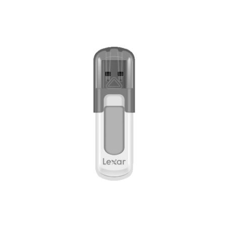 16398-Lexar JumpDrive V100 unidad flash USB 64 GB USB tipo A 3.2 Gen 1 (3.1 Gen 1) Gris, Blanco