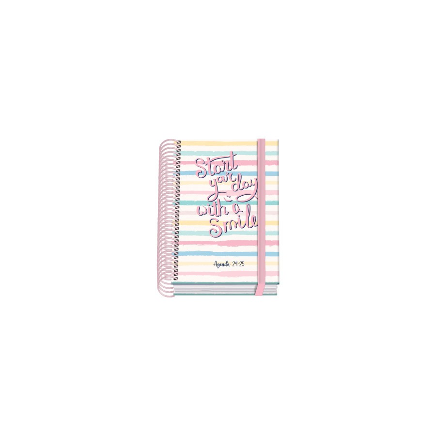 16426-AGENDA ESCOLAR 2024-2025 TAMANO A6 TAPA CARTON FORRADO  DIA PAGINA SMILE PRIME DOHE 51771