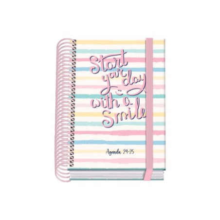 16426-AGENDA ESCOLAR 2024-2025 TAMANO A6 TAPA CARTON FORRADO  DIA PAGINA SMILE PRIME DOHE 51771