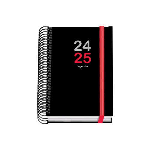 16428-AGENDA ESCOLAR 2024-2025 TAMANO A6 TAPA CARTON FORRADO  DIA PAGINA ELITE PRIME DOHE 51773