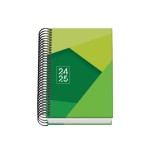 16450-AGENDA ESCOLAR 2024-2025 TAMANO A6 TAPA CARTON FORRADO  DIA PAGINA TANGRAM BASIC VERDE DOHE 51750