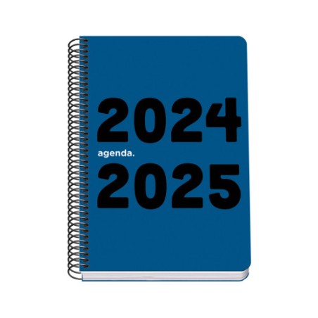 16454-AGENDA ESCOLAR 2024-2025 TAMANO A5 TAPA POLIPROPILENO  DIA PAGINA MEMORY BASIC AZUL DOHE 51755
