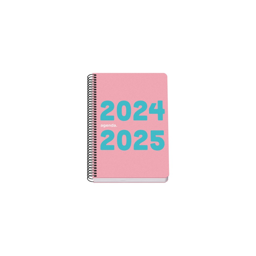 16456-AGENDA ESCOLAR 2024-2025 TAMANO A5 TAPA POLIPROPILENO  DIA PAGINA MEMORY BASIC ROSA DOHE 51756