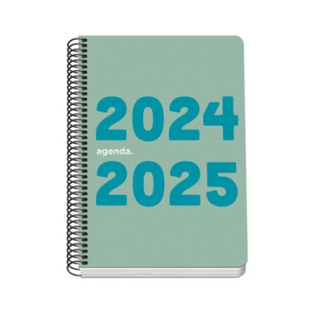 16458-AGENDA ESCOLAR 2024-2025 TAMANO A5 TAPA POLIPROPILENO  DIA PAGINA MEMORY BASIC VERDE DOHE 51757
